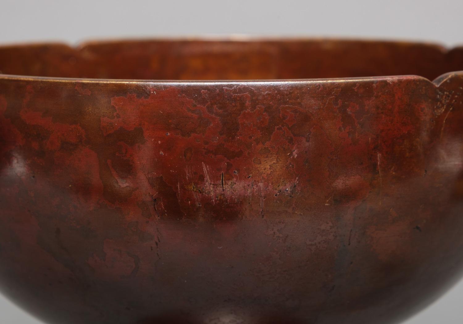 Japanese Red Patinated Bronze Vase by Nakajima Yasumi II 二代中島保美 For Sale 11