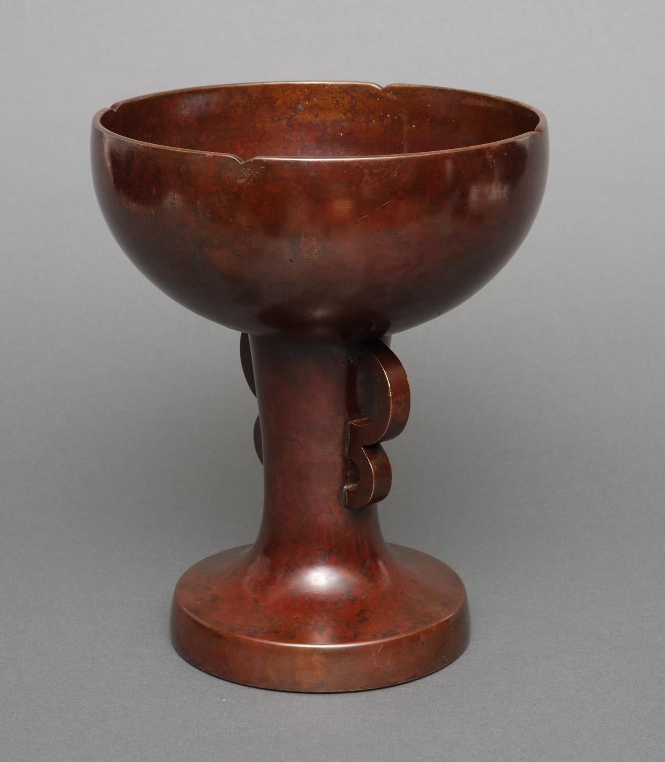 Japanese Red Patinated Bronze Vase by Nakajima Yasumi II 二代中島保美 For Sale 4