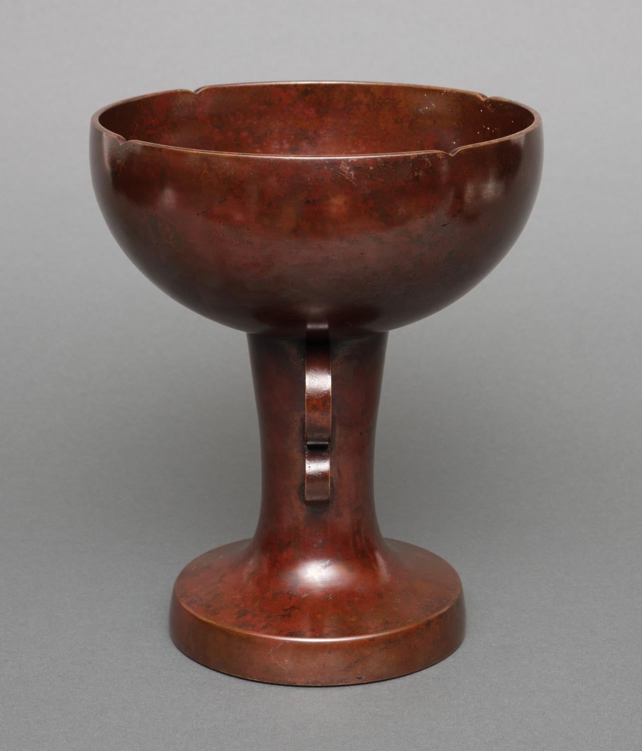 Japanese Red Patinated Bronze Vase by Nakajima Yasumi II 二代中島保美 For Sale 5
