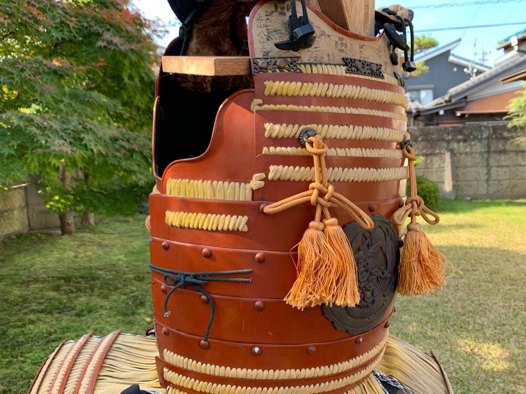 Japanese Red Samurai Armour Beginning of Meiji period 1900s For Sale 3