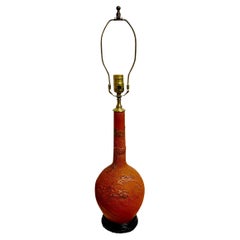 Antique Japanese Redware Lamp