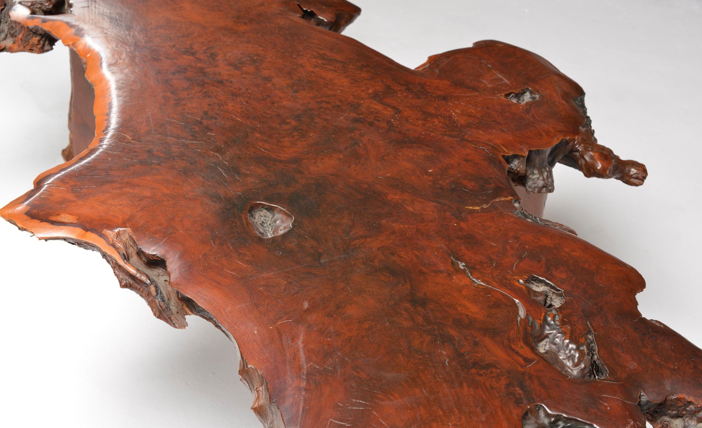 Japanese Redwood Burl Table For Sale 4