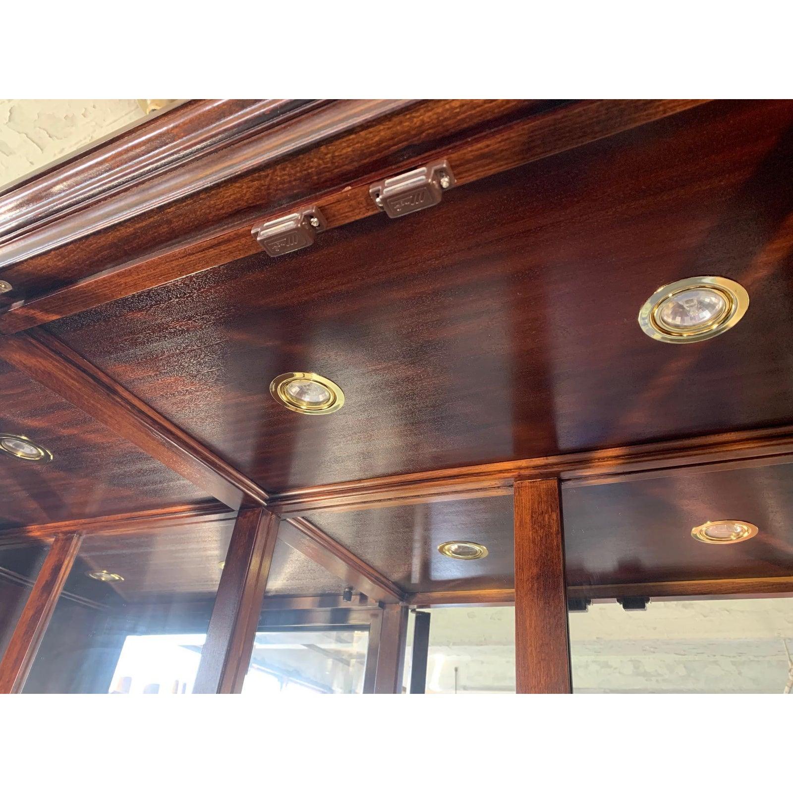 Japanese Redwood Chinoiserie China Cabinet 1