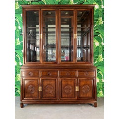 Japanese Redwood Chinoiserie China Cabinet