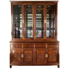 Japanischer Chinoiserie-Chinoiserie-Schrank aus Rotholz
