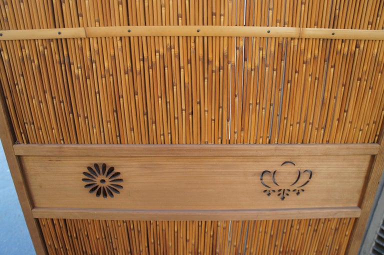 Japanese Reed Partition, Yoshizu, 1930s at 1stDibs