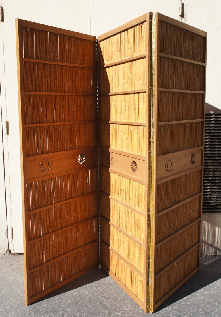Japanese Reed Partition, Yoshizu, 1930s at 1stDibs