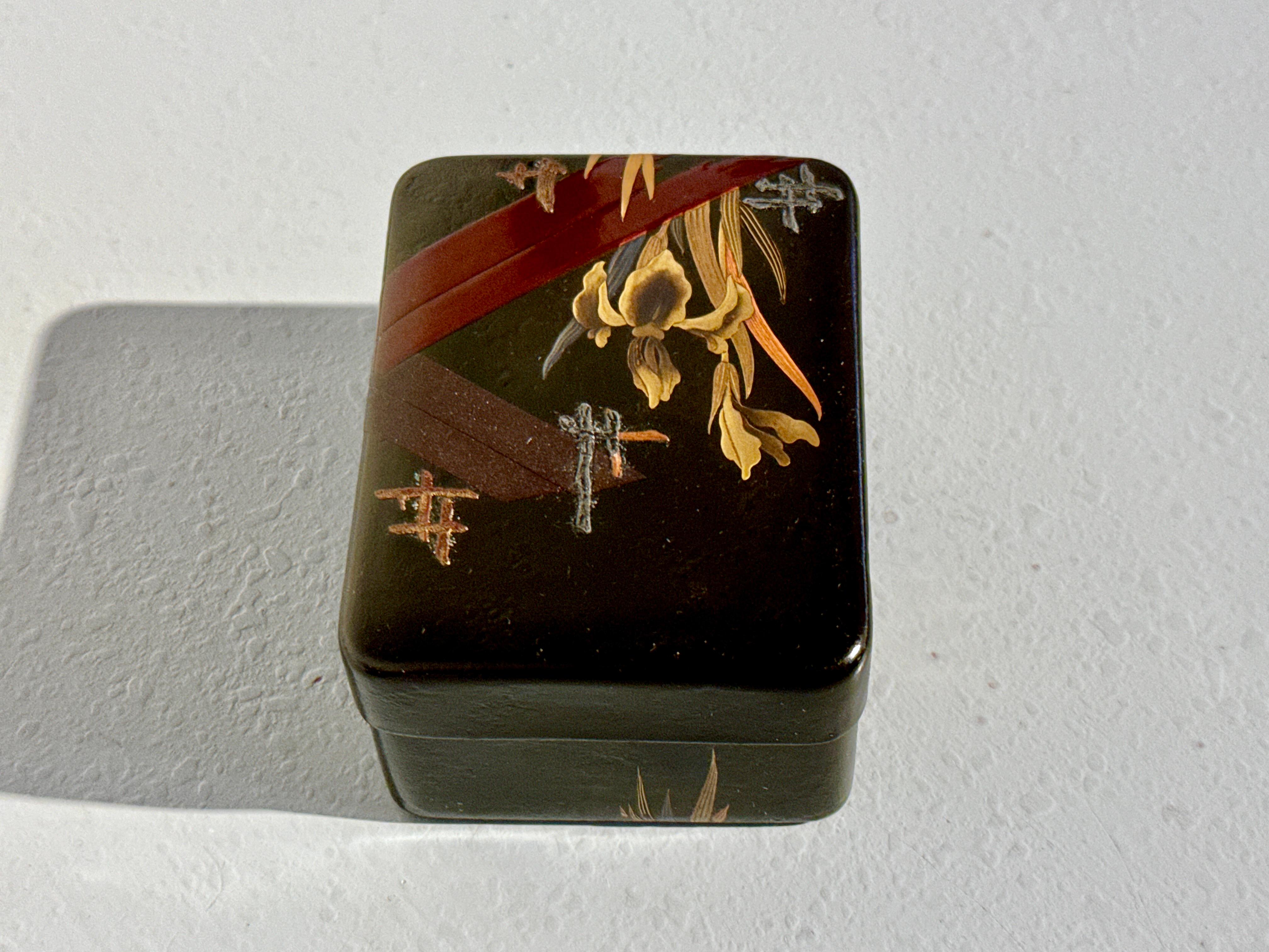 Lacquered Japanese Rinpa Lacquer Box, 
