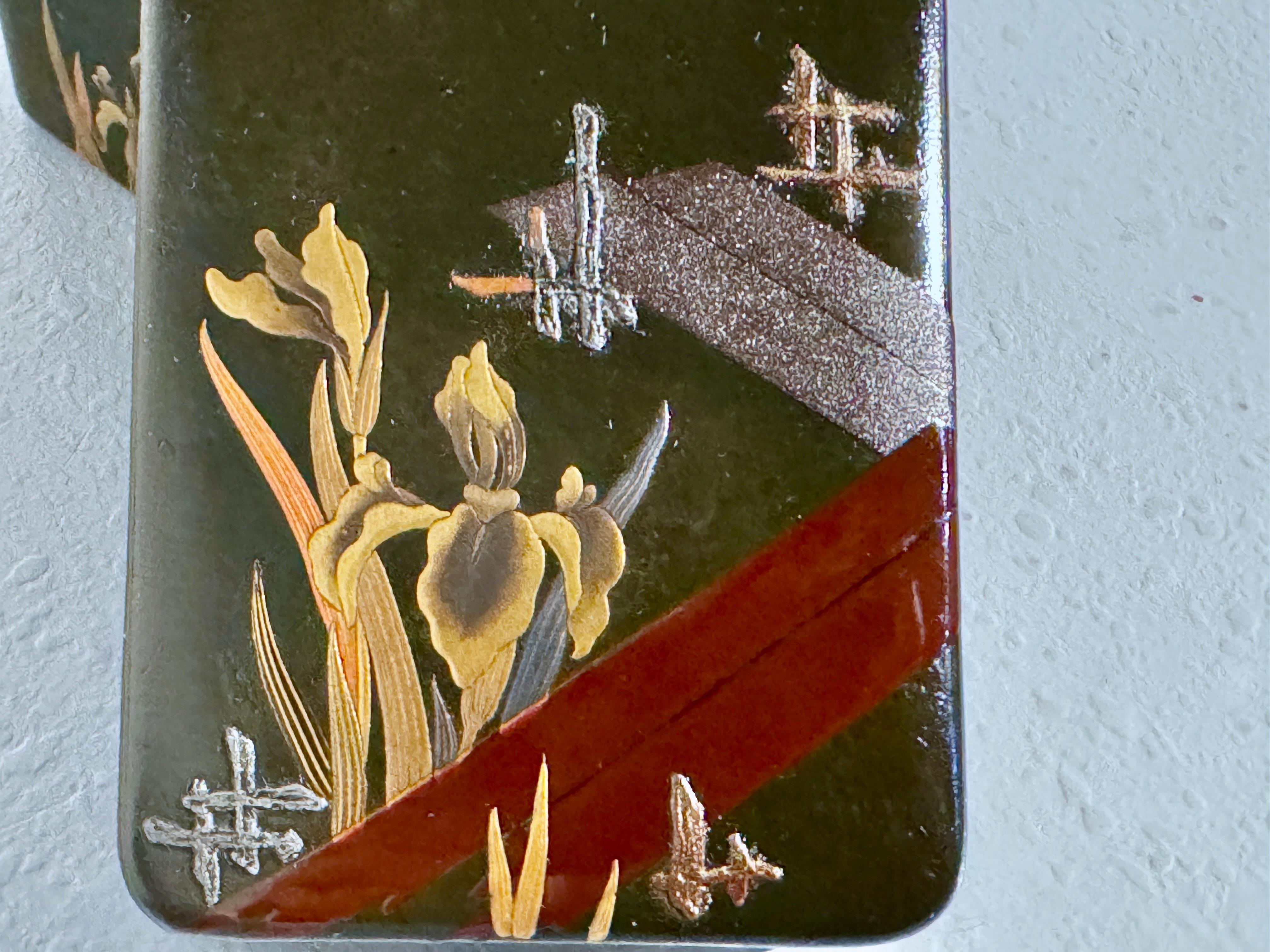 Tapestry Japanese Rinpa Lacquer Box, 