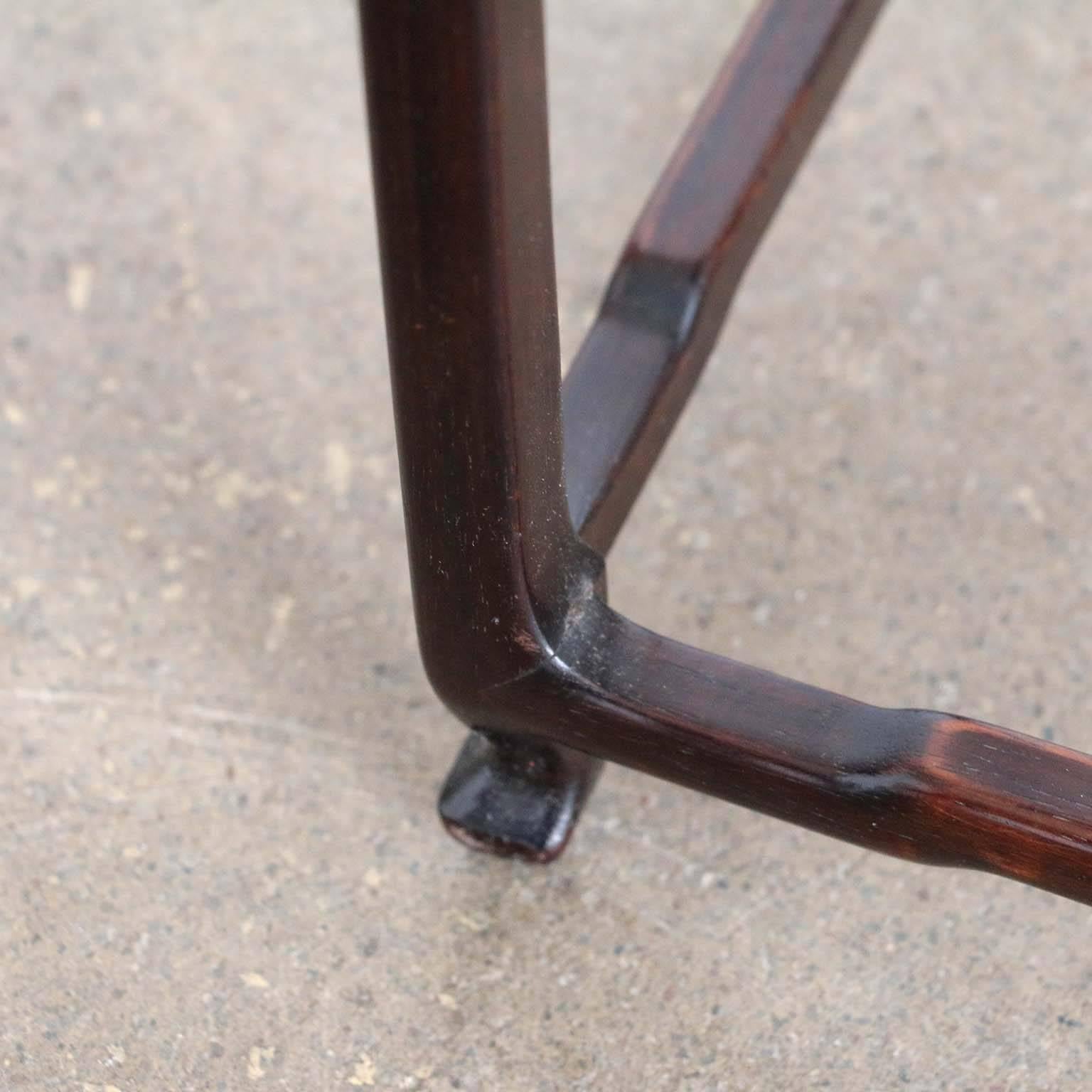 Hand-Crafted Japanese Rosewood Plant Stand or Drink Table