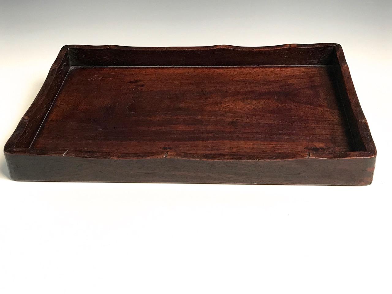 Meiji Japanese Rosewood Tray in a Chinoiserie Style
