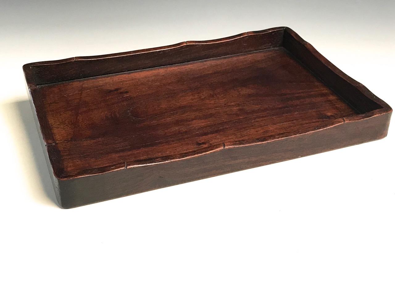 Japanese Rosewood Tray in a Chinoiserie Style In Good Condition In New York, NY