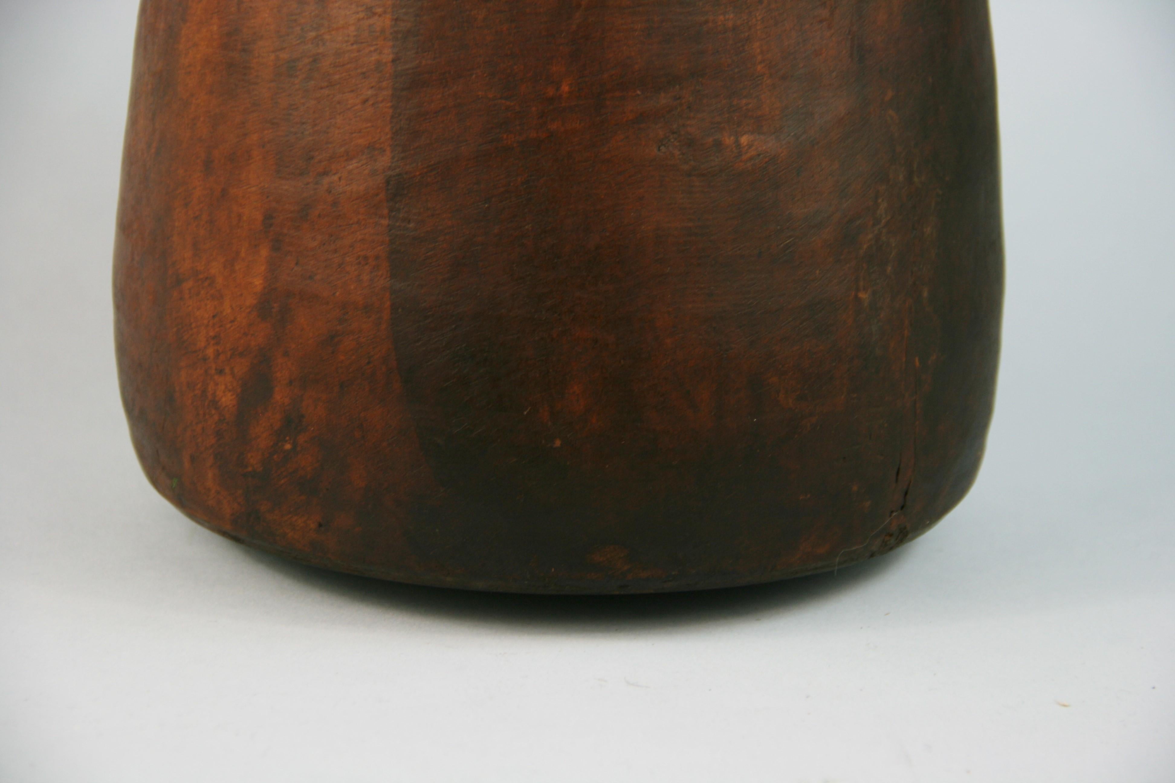 Hardwood Japanese Rustic Turned Wood Container For Sale