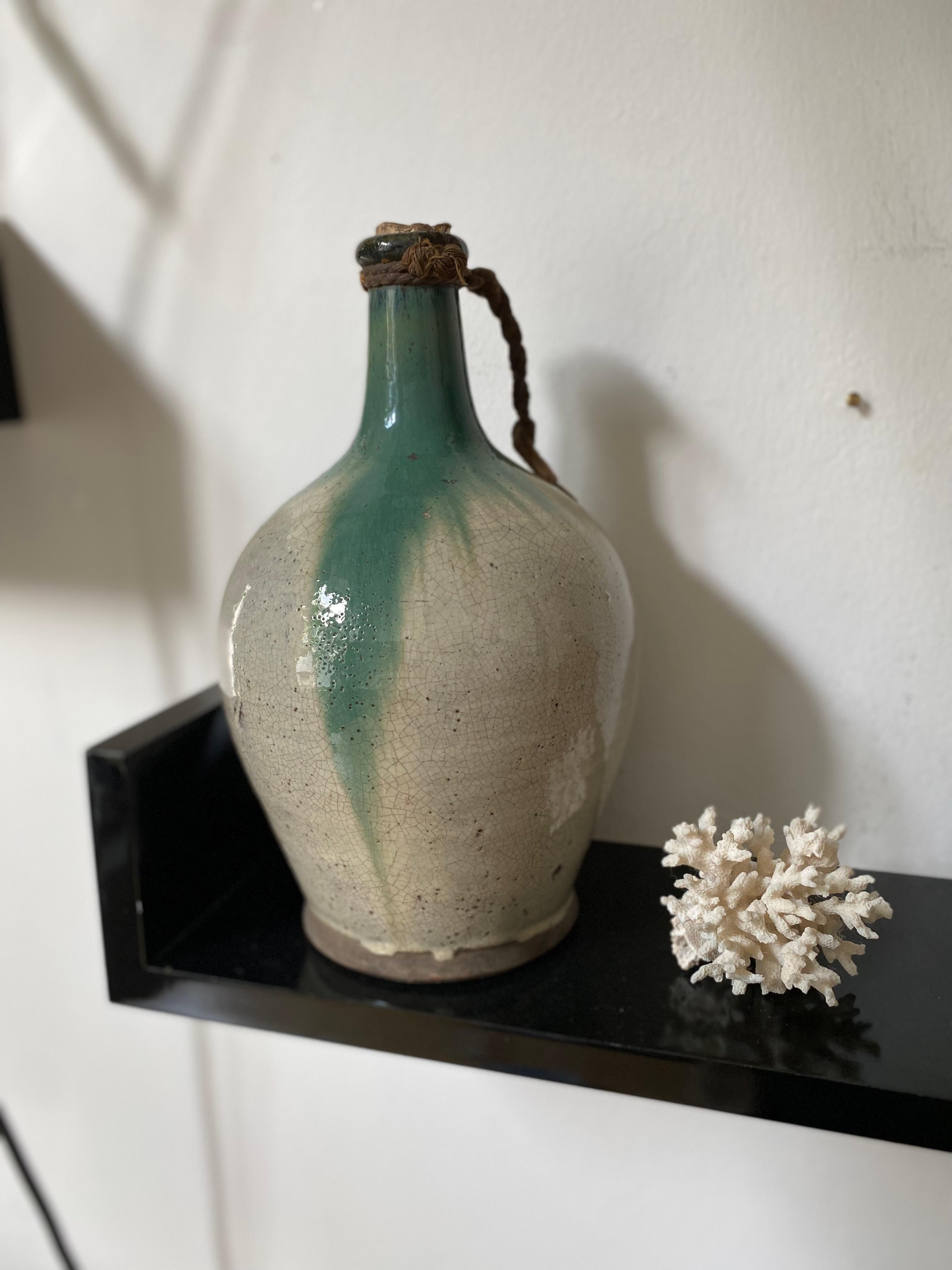 Japanese Sake Bottle, Seto Ceramics from the Meiji Period In Good Condition In Hamburg, DE