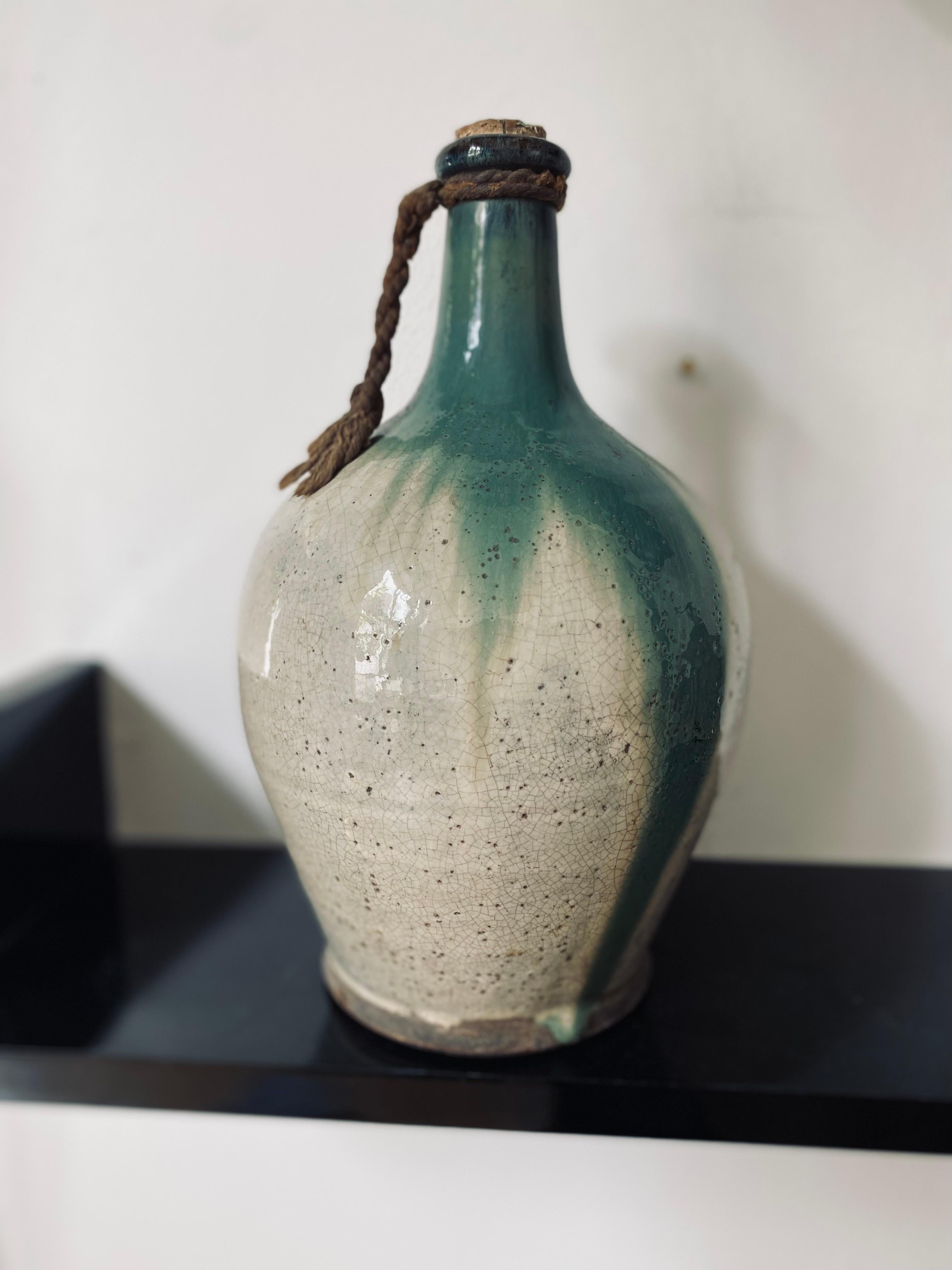 Japanese Sake Bottle, Seto Ceramics from the Meiji Period 3