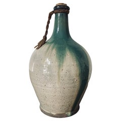 Japanische Sakeflasche, Seto-Keramik aus der Meiji-Periode