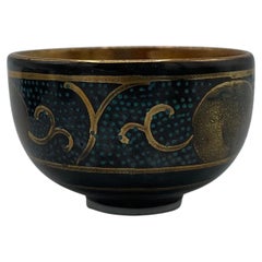 Japanische Sake-Tasse aus Porzellan in Gold, Kutani Ware, 1970er Jahre Showa