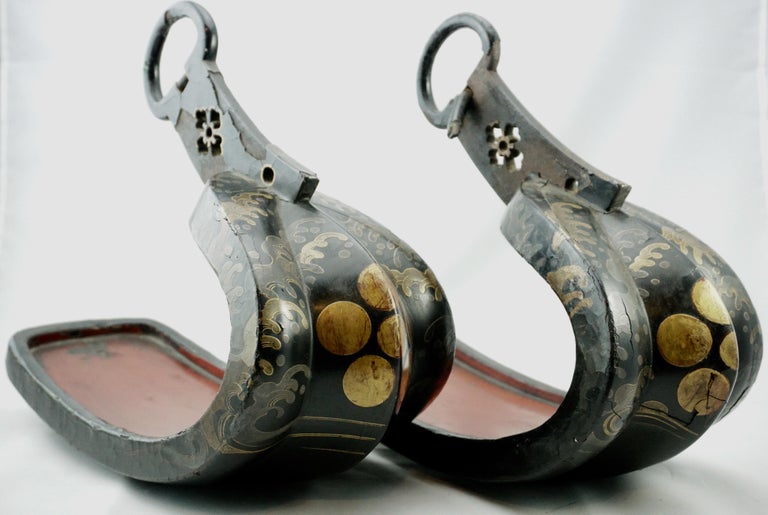 Japanese Samurai Abumi Stirrups Lacquer Edo, 18th Century For Sale at  1stDibs