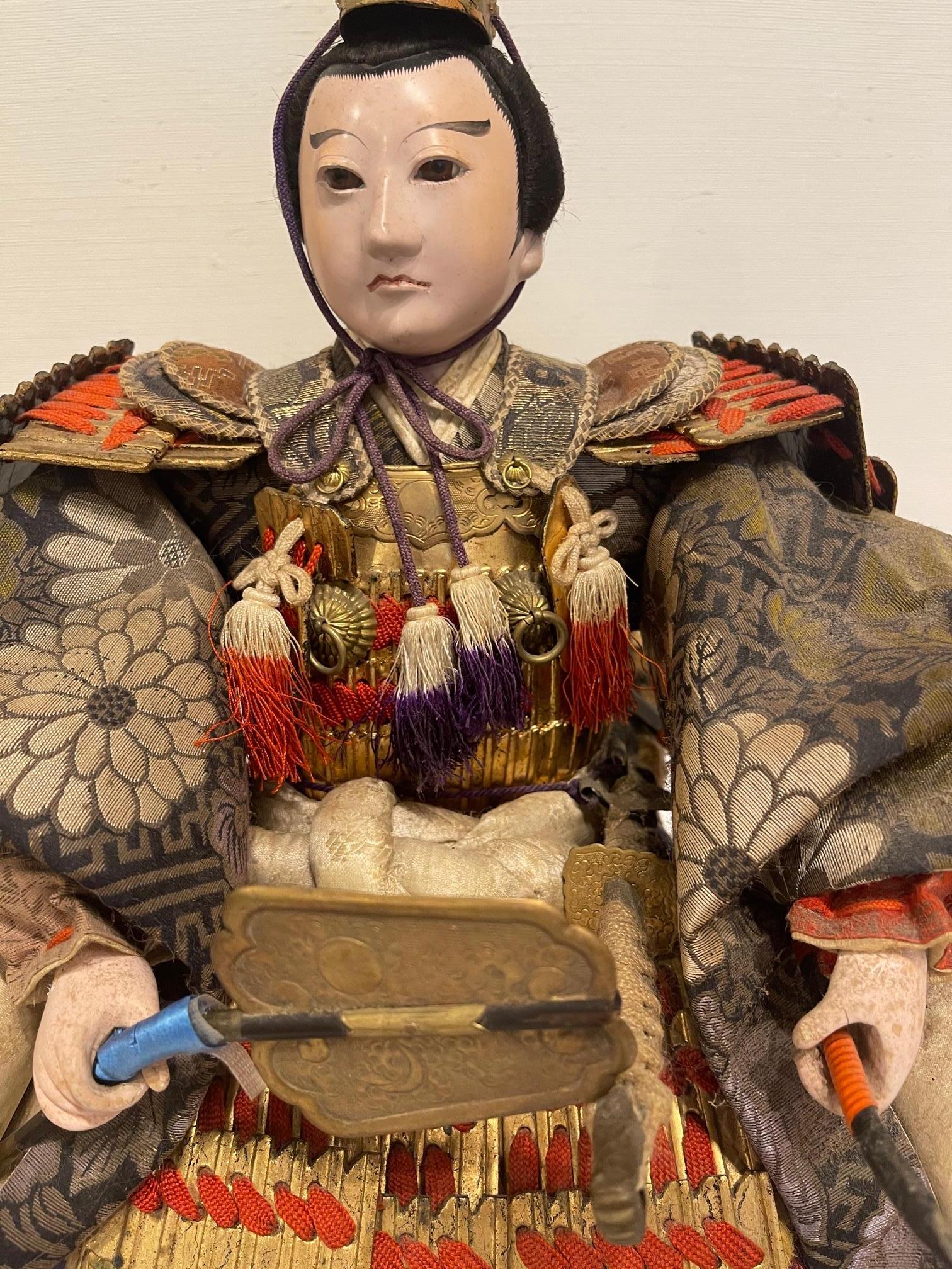 19th Century Japanese Samurai Doll or Figure, Meiji Period, Circa 1830 For Sale
