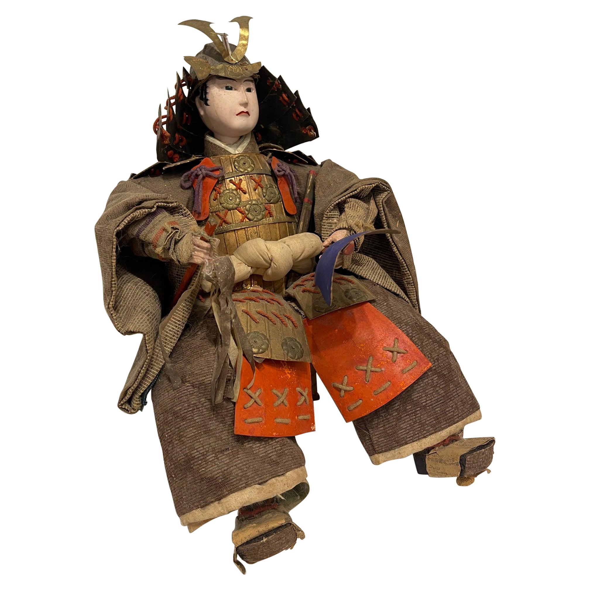 Japanese Samurai Doll or Figure, Meiji Period, circa 1870s