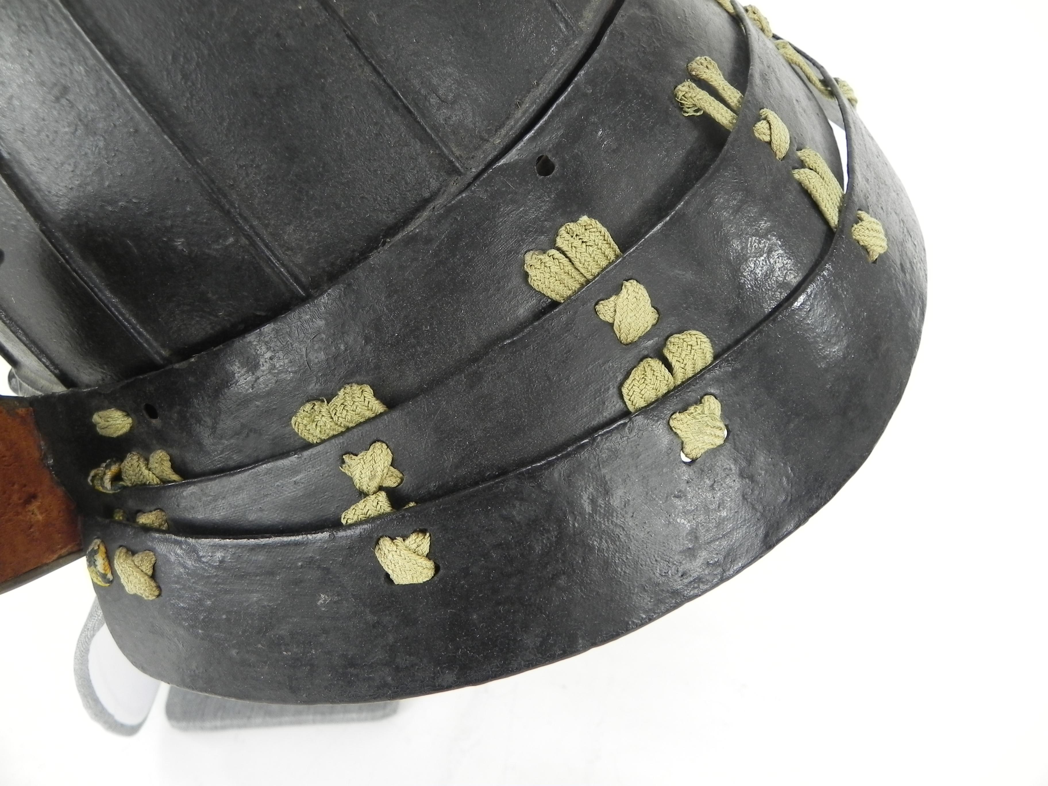 Leather Japanese Samurai Helmet  Kabuto Edo Period (1603-1867) For Sale