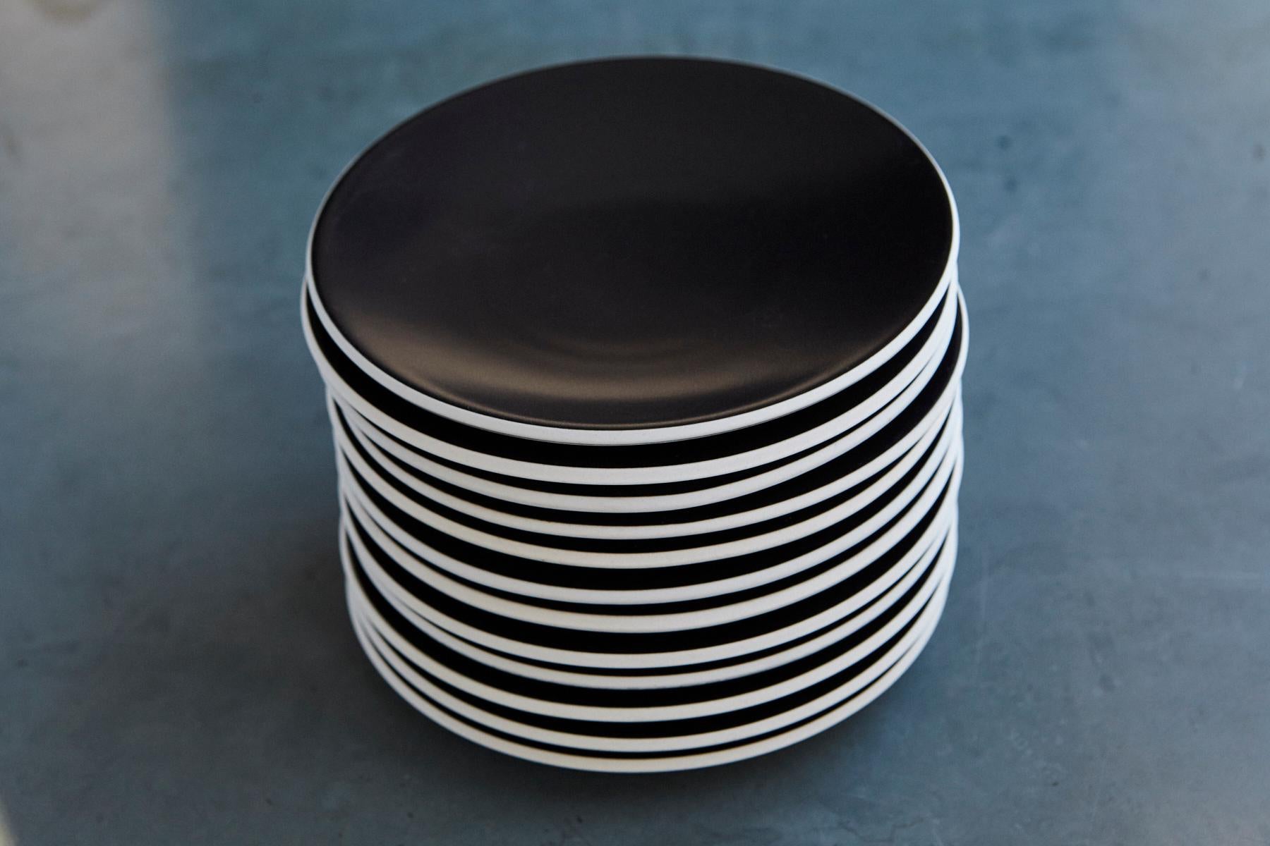 Japanese Sasaki Matte Black Coffee Service for 12, Designed by Massimo Vignelli 1