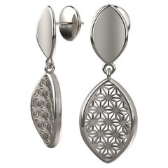 Pendientes con motivo Sashiko japonés Fabricados en Italia en oro de 14k  Oltremare Gioielli