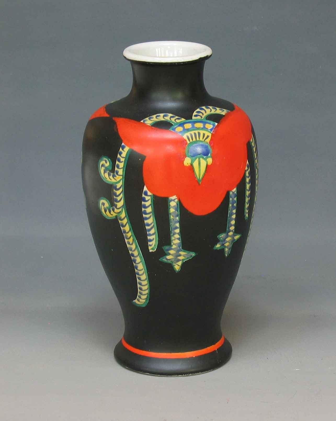 Japonisme Vase Phoenix japonais Satsuma Art Déco par Kinkozan Circa 1920 en vente
