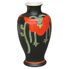 Antique Japanese Satsuma Art Deco Phoenix Vase By Kinkozan Circa 1920