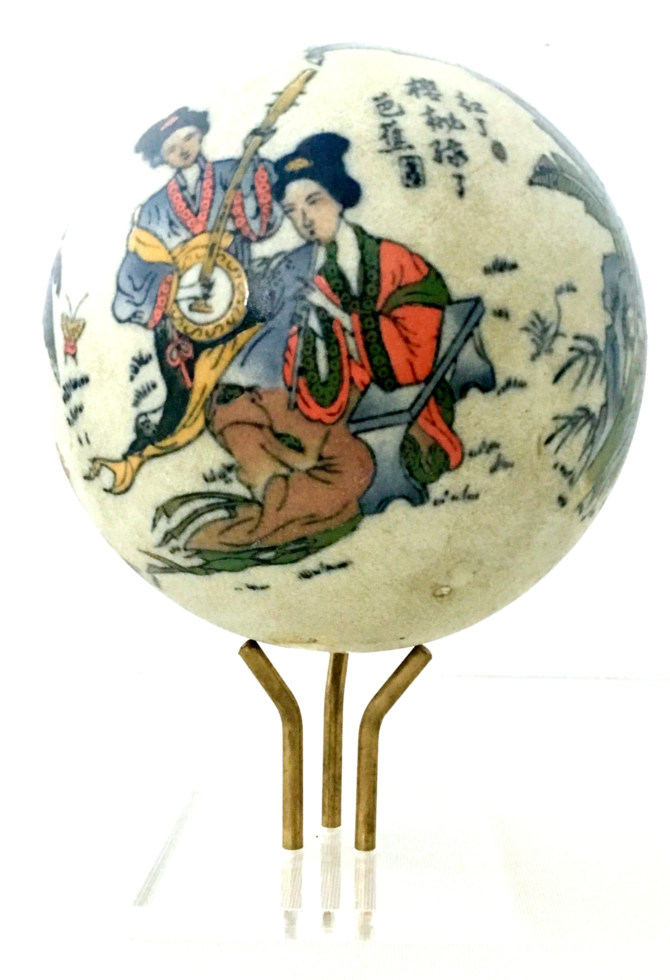 Early 20th century unique Japanese Satsuma ceramic hand-painted 