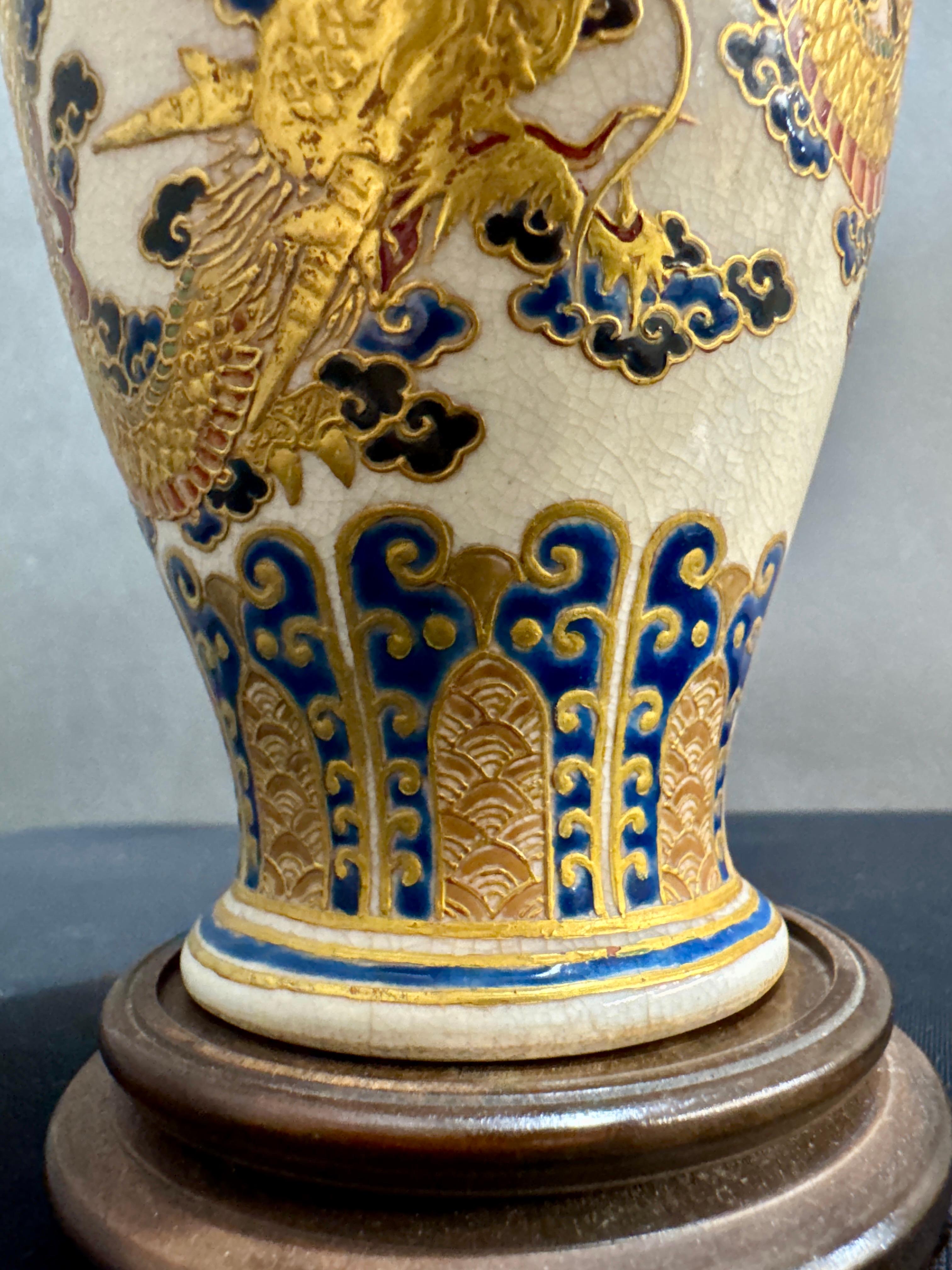Vaso giapponese Satsuma Dragon, periodo Meiji, 1900 circa, Giappone in vendita 3