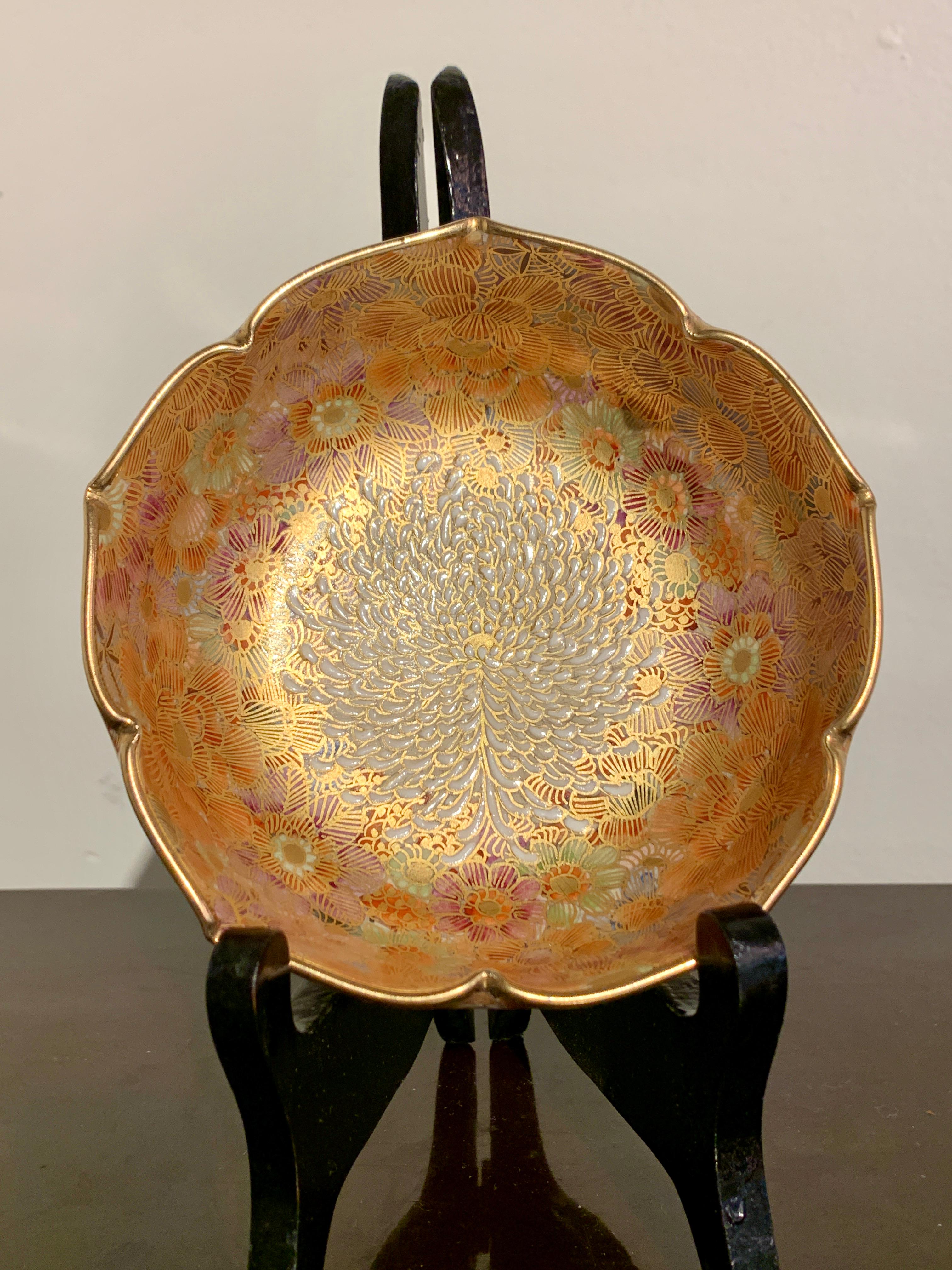 Early 20th Century Japanese Satsuma Millefleur Bowl by Shozan, Meiji Period, Japan