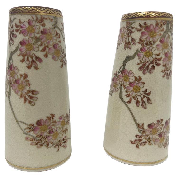 Japanese Satsuma Mini Vases, circa 1900 For Sale
