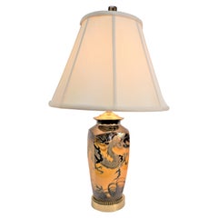 Japanese Satsuma Porcelain Table Lamp