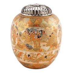 Japanese Satsuma Pottery Koro