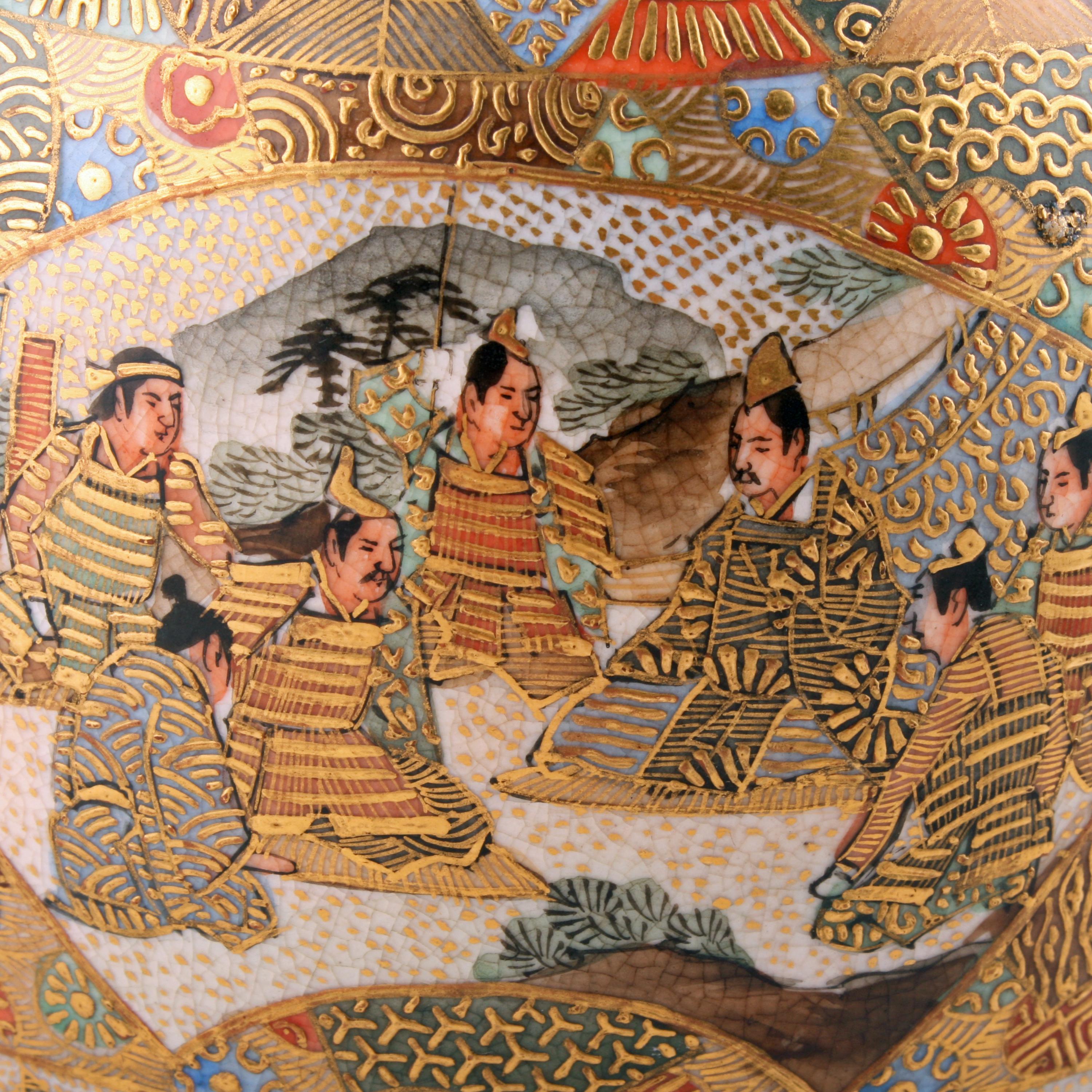 Meiji Japanese Satsuma Pottery Koro