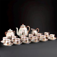 Japanese Satsuma Tea Set for 12 – Hand Painted Geisha
