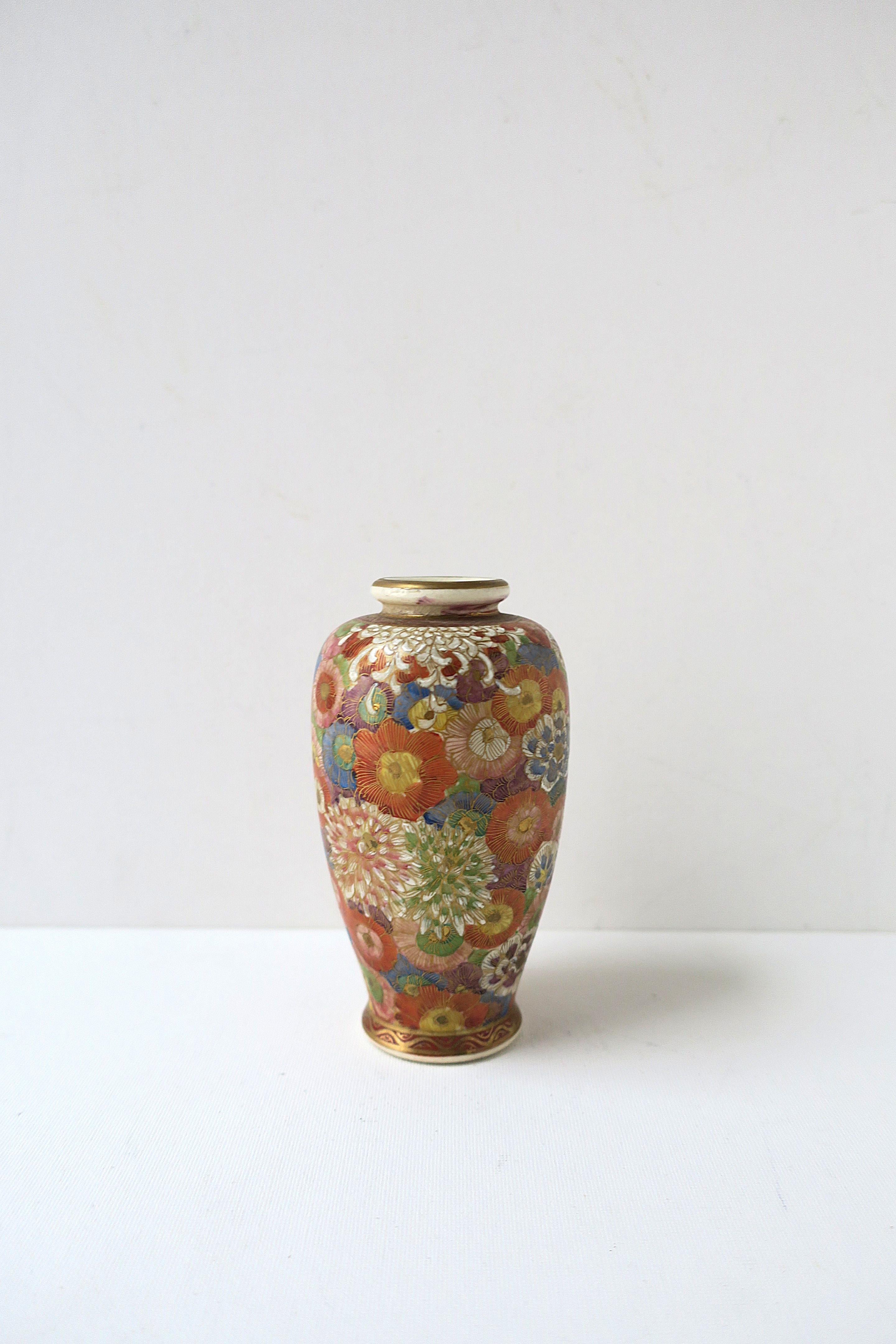 Earthenware Japanese Satsuma Vase For Sale