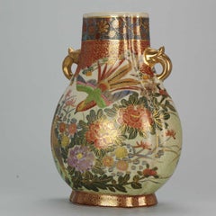Japanese Satsuma Vase with Birds, 20th Century Taisho Period