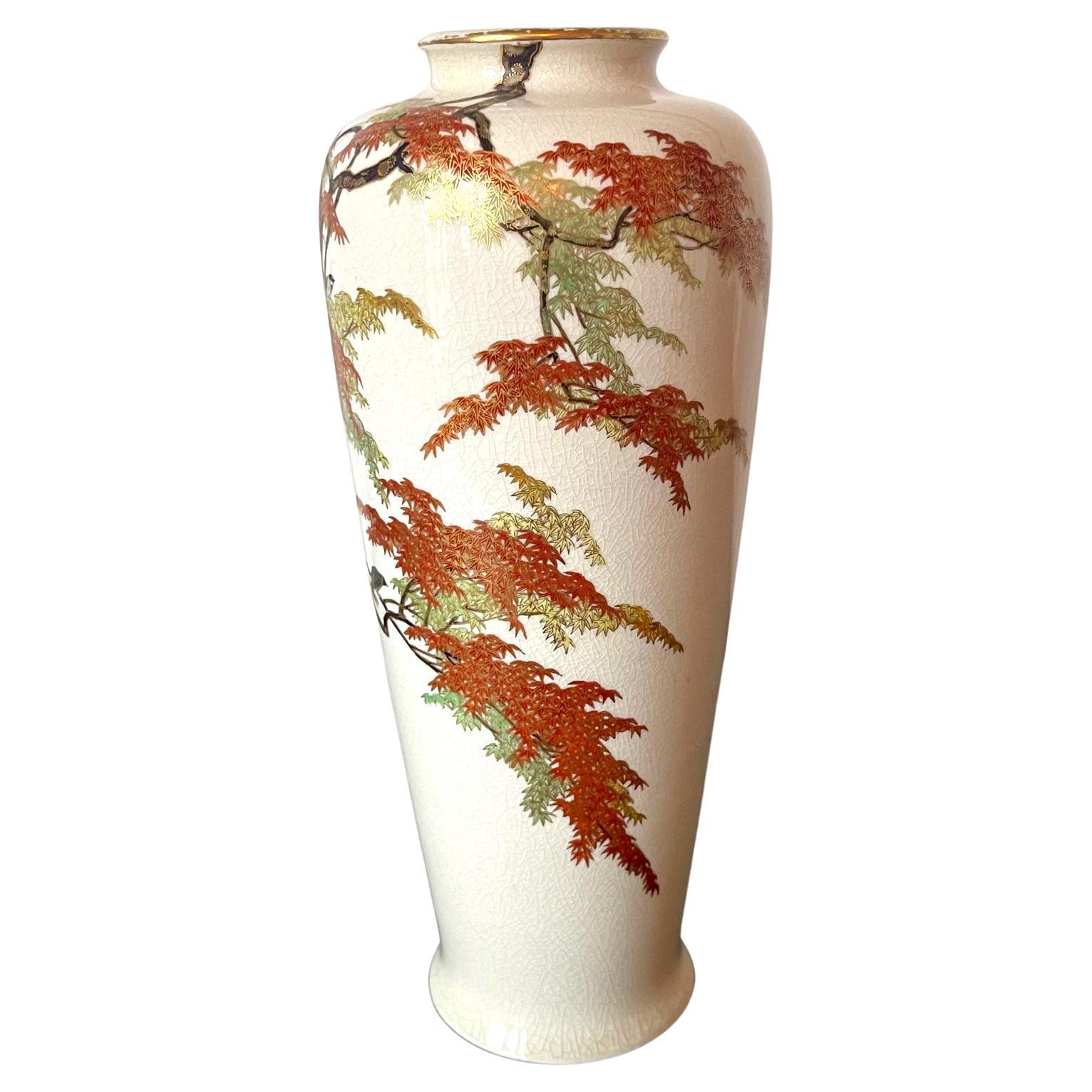 Japanese Satsuma Vase Yabu Meizan Meiji For Sale