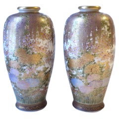 Japanese Satsuma Vases, Pair