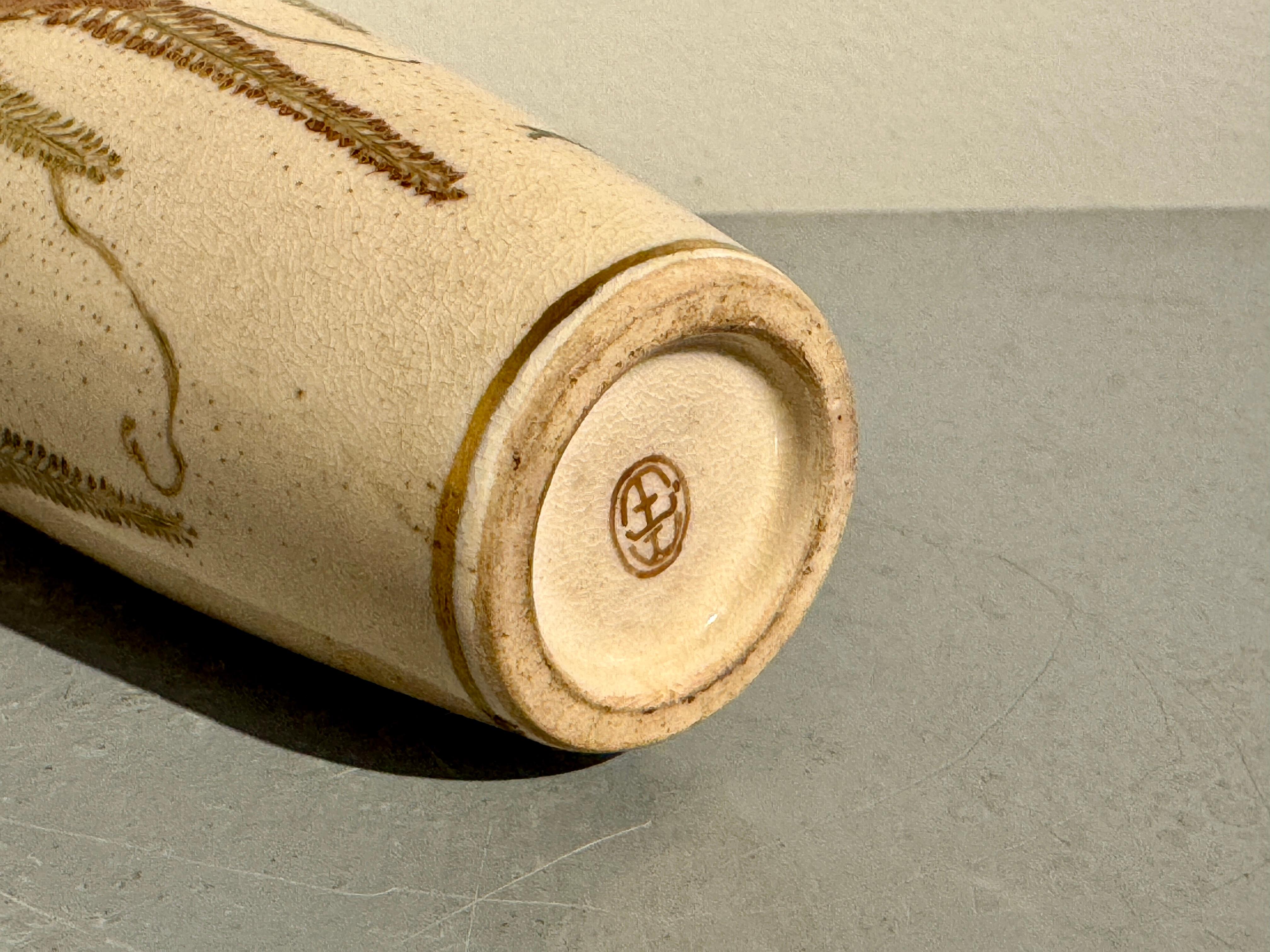 Japanische Satsuma-Vase mit Glyzinien von Gyukuzan (Chin Jukan XII), Meiji-Zeit, Japan im Angebot 5