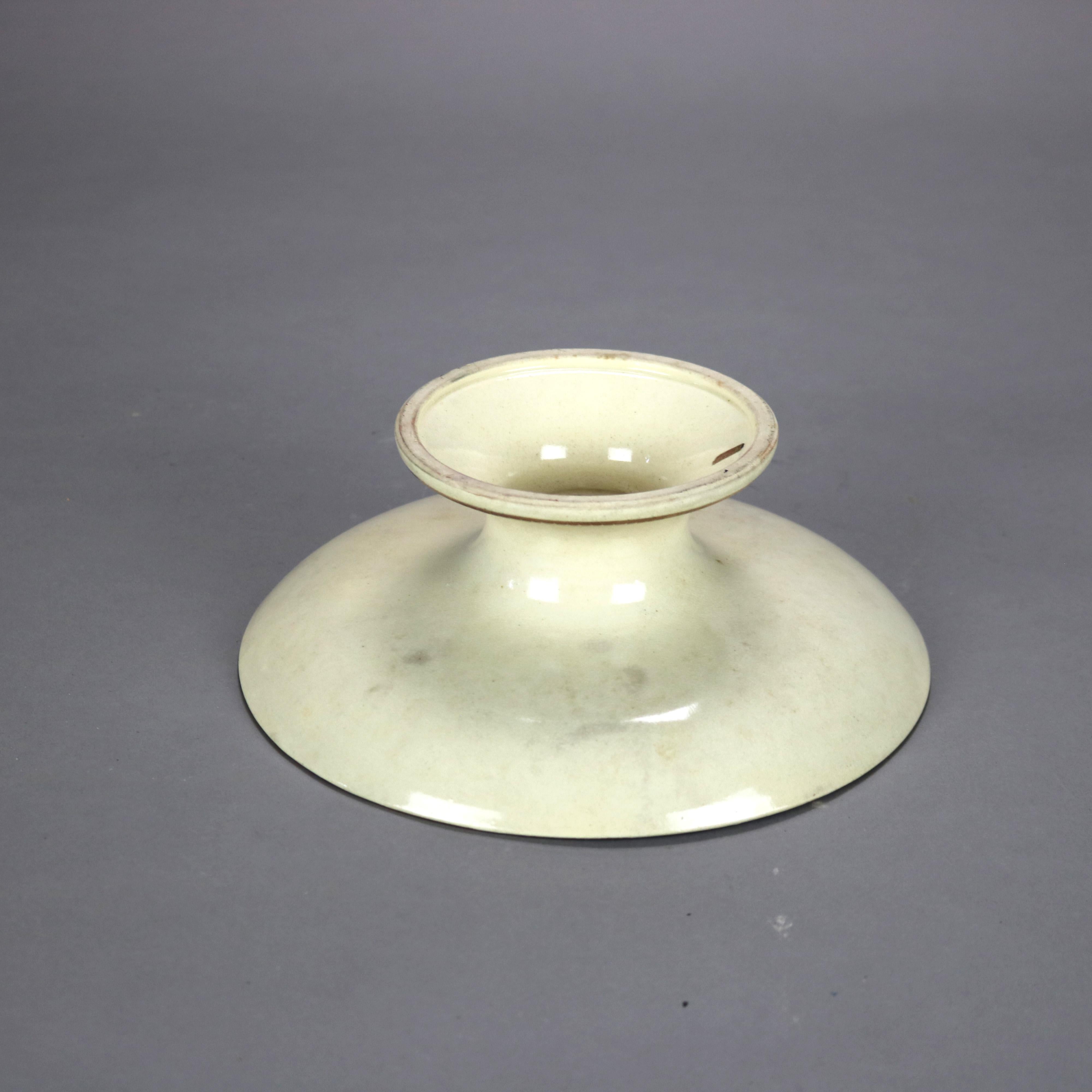 Japanese Scenic Porcelain Compote with Landscape Scene 20thC For Sale 4