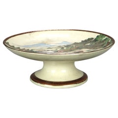 Japanische szenische Porzellankompottschale mit Landschaftssszene aus dem 20. Jahrhundert