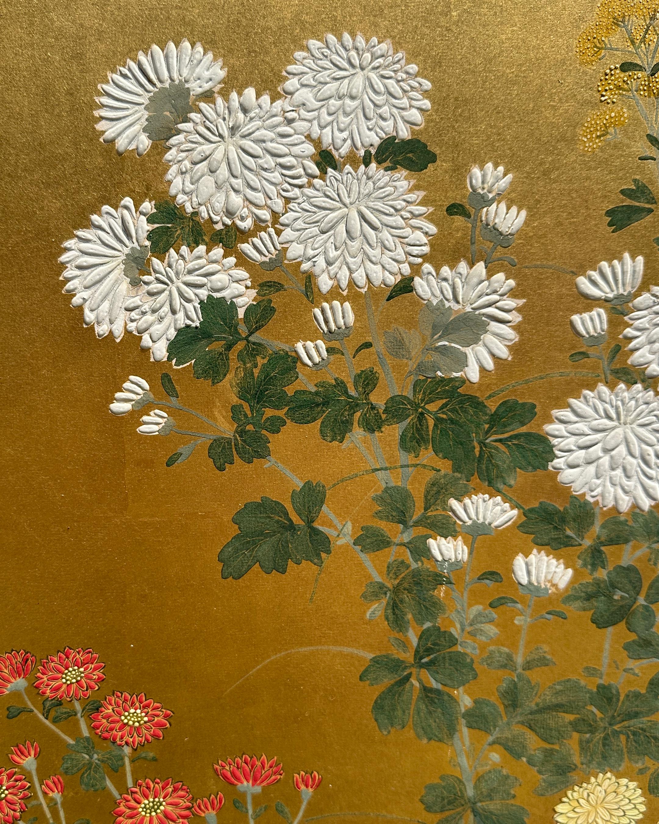 Japanese Screen: Flow of Time in Gold For Sale 6