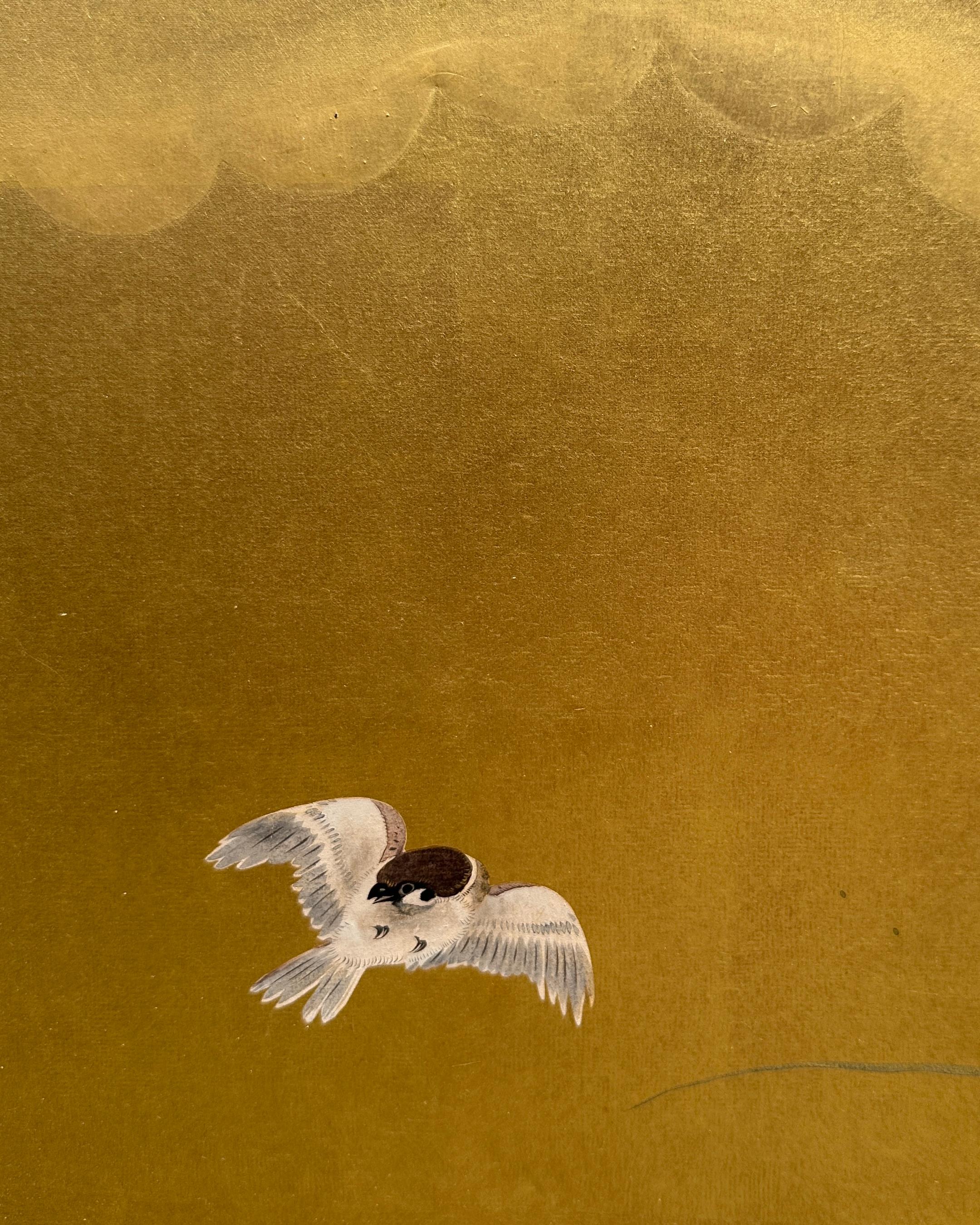 Japanese Screen: Flow of Time in Gold For Sale 7