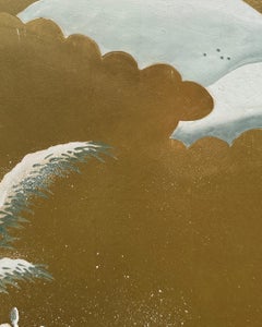Japanese Screen: Flow of Time in Gold