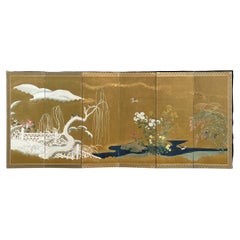 Japanese Screen: Flow of Time in Gold