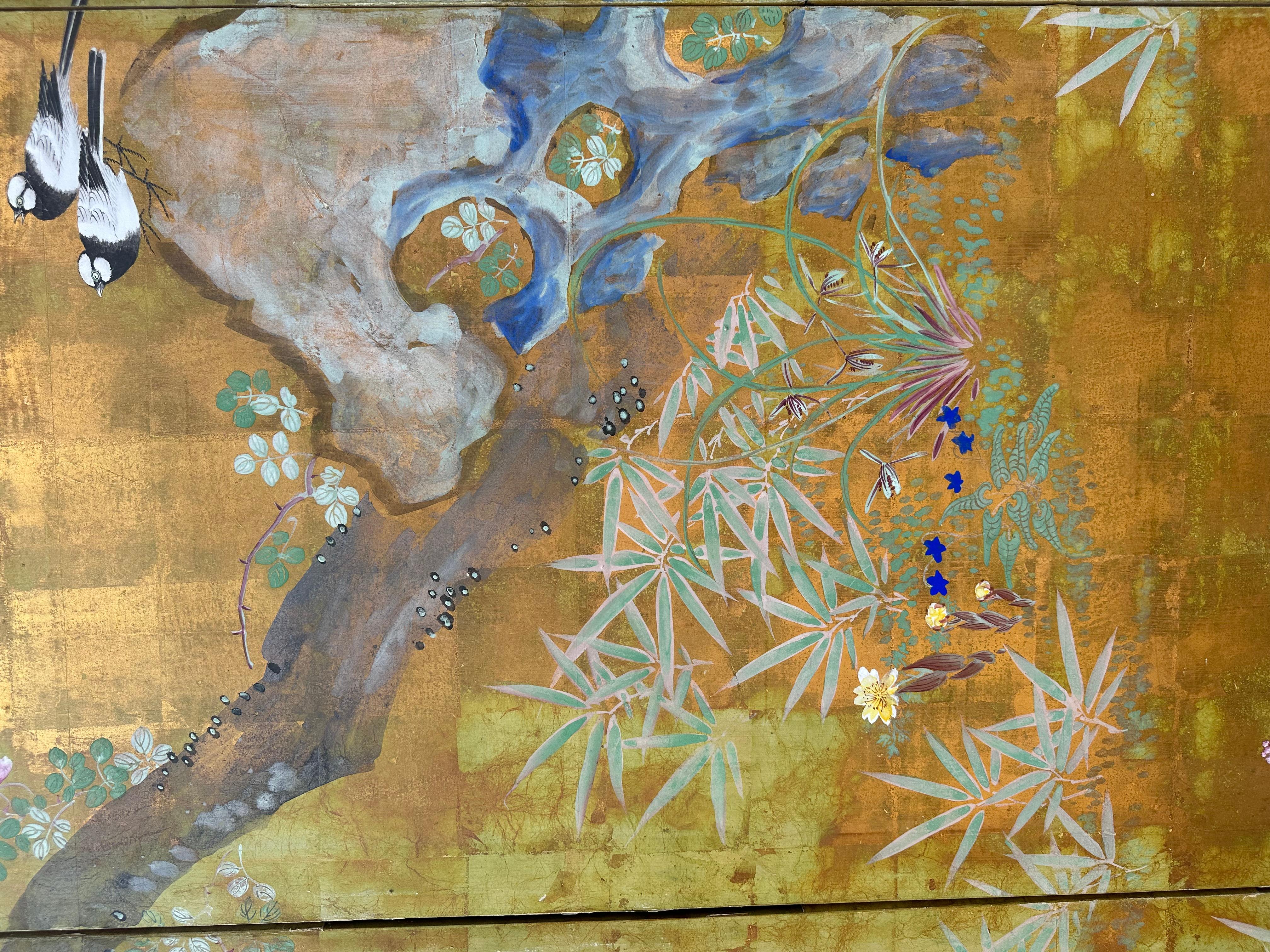 Japanese screen: Melody of Magnolia Blossoms For Sale 4