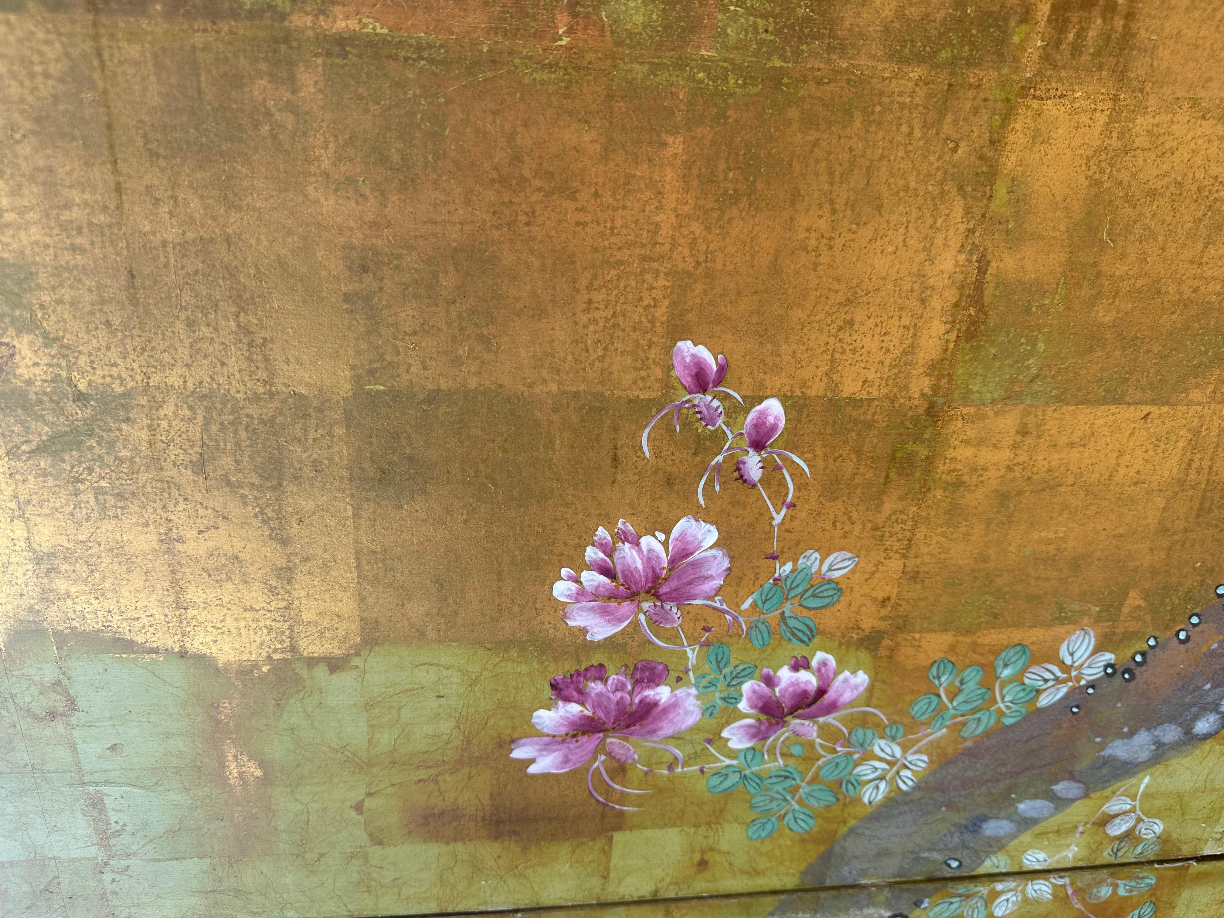 Japanese screen: Melody of Magnolia Blossoms For Sale 6